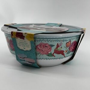 The Pioneer Woman Festive Forest Melamine Serving Bowl Set With Lids 6pc Floral